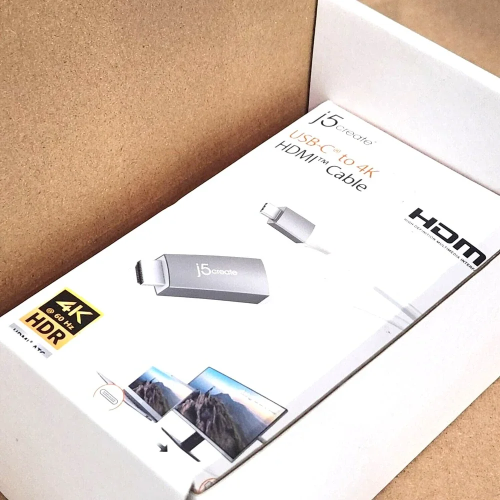 j5create USB-C to HDMI 4K Cable JCC153G‎ – 6ft 18Gbps Video Adapter 4K@60Hz